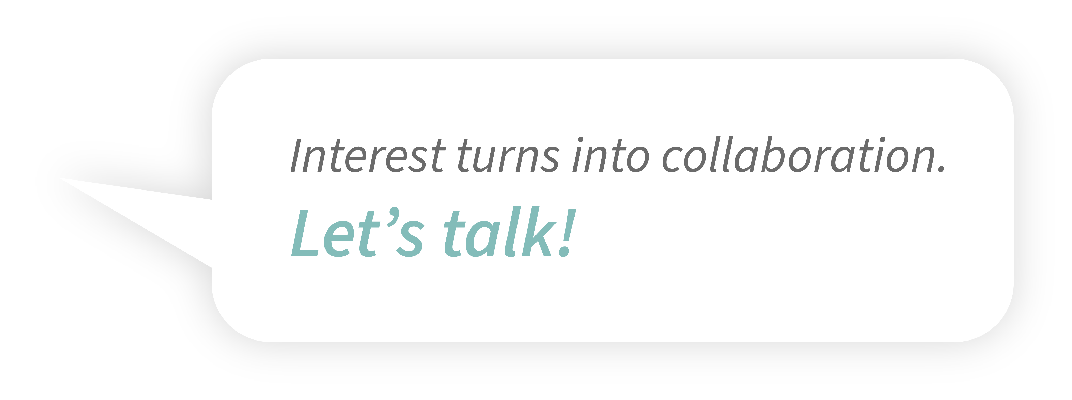 Let's talk!